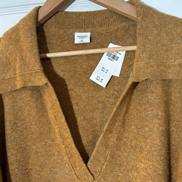NWT Abercrombie & Fitch Collared Sweater Dress in Brown Size Petite XL - Picture 8 of 8